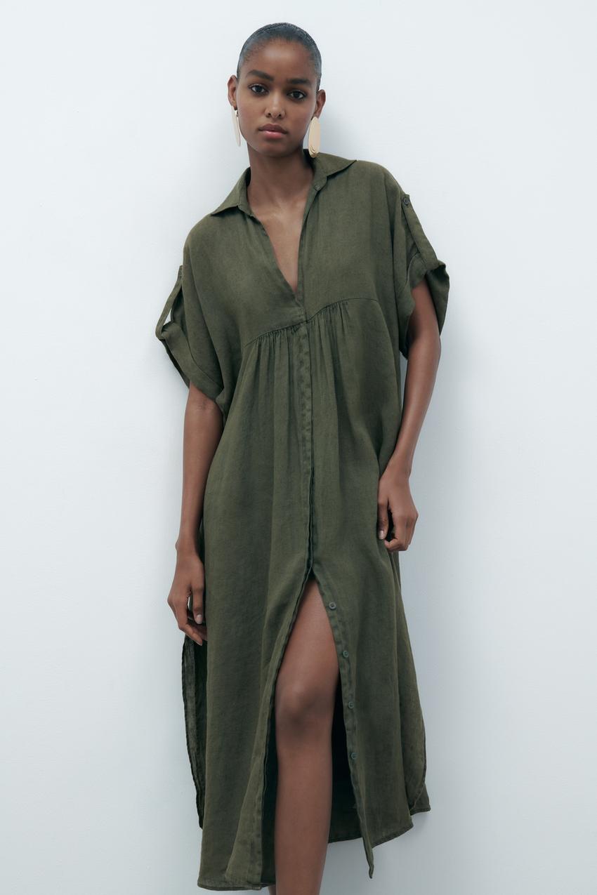 Zara dress in linen Clearance
