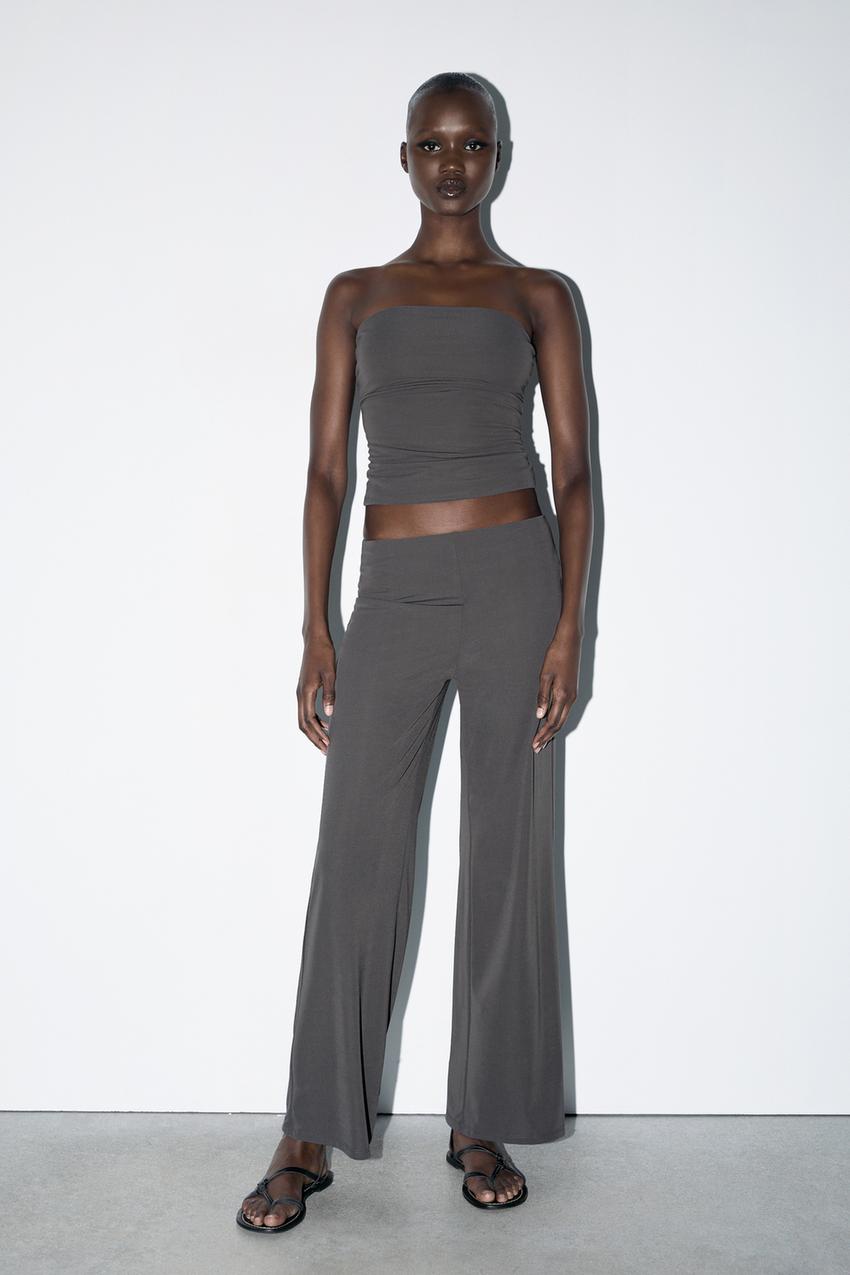 Limited edition flowing trousers zara Clearance