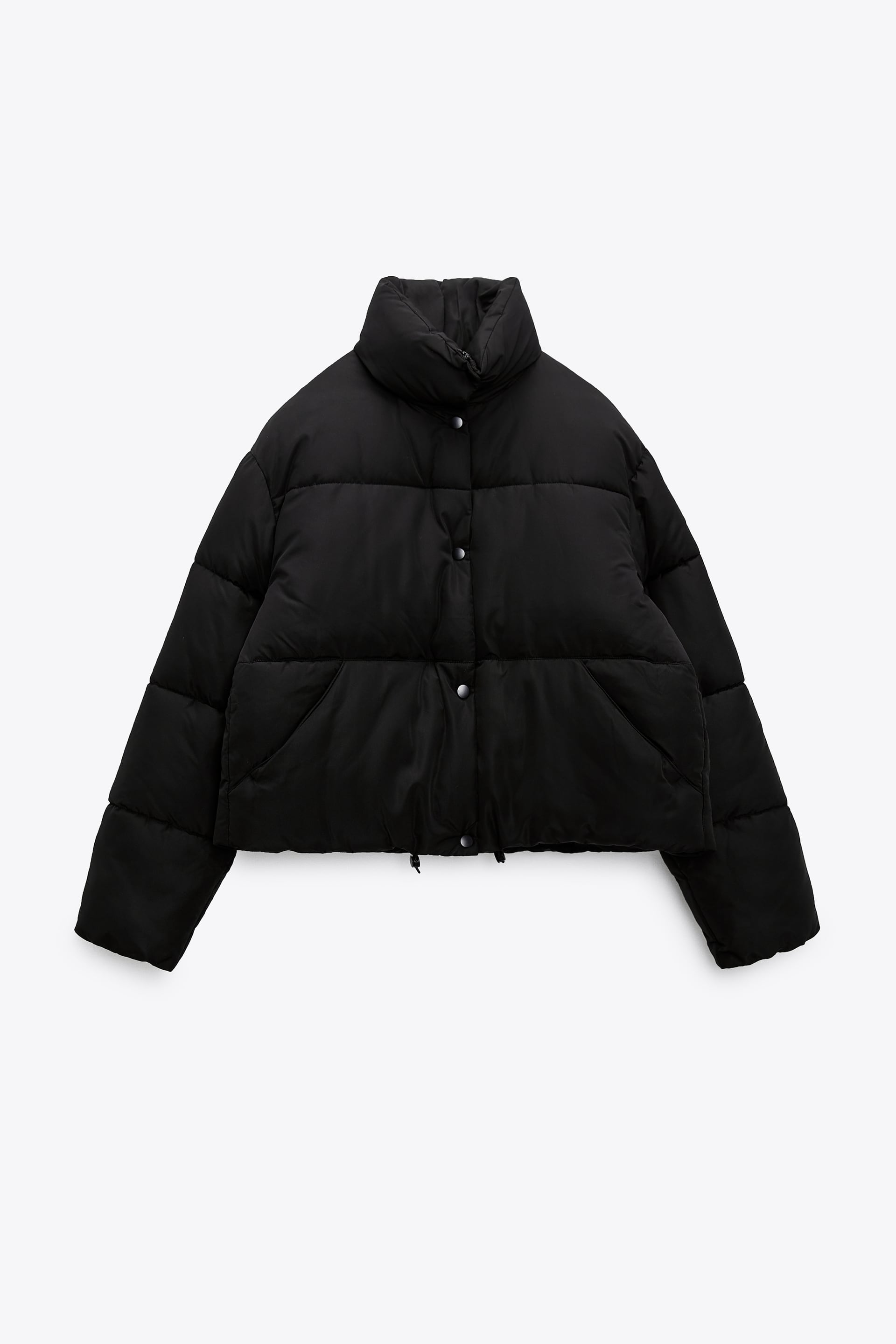 Company joy Agricultural SHORT QUILTED JACKET - Black | ZARA United States