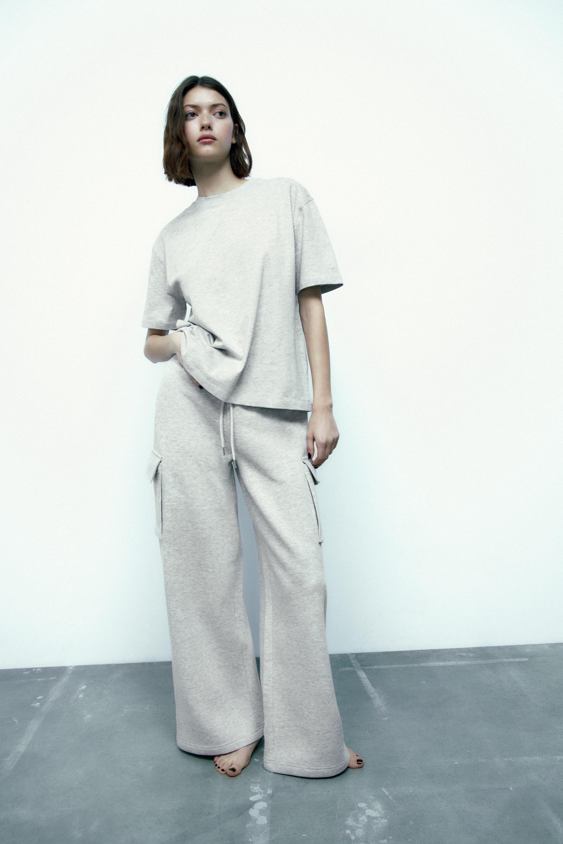 Zara wide leg plush pants Clearance