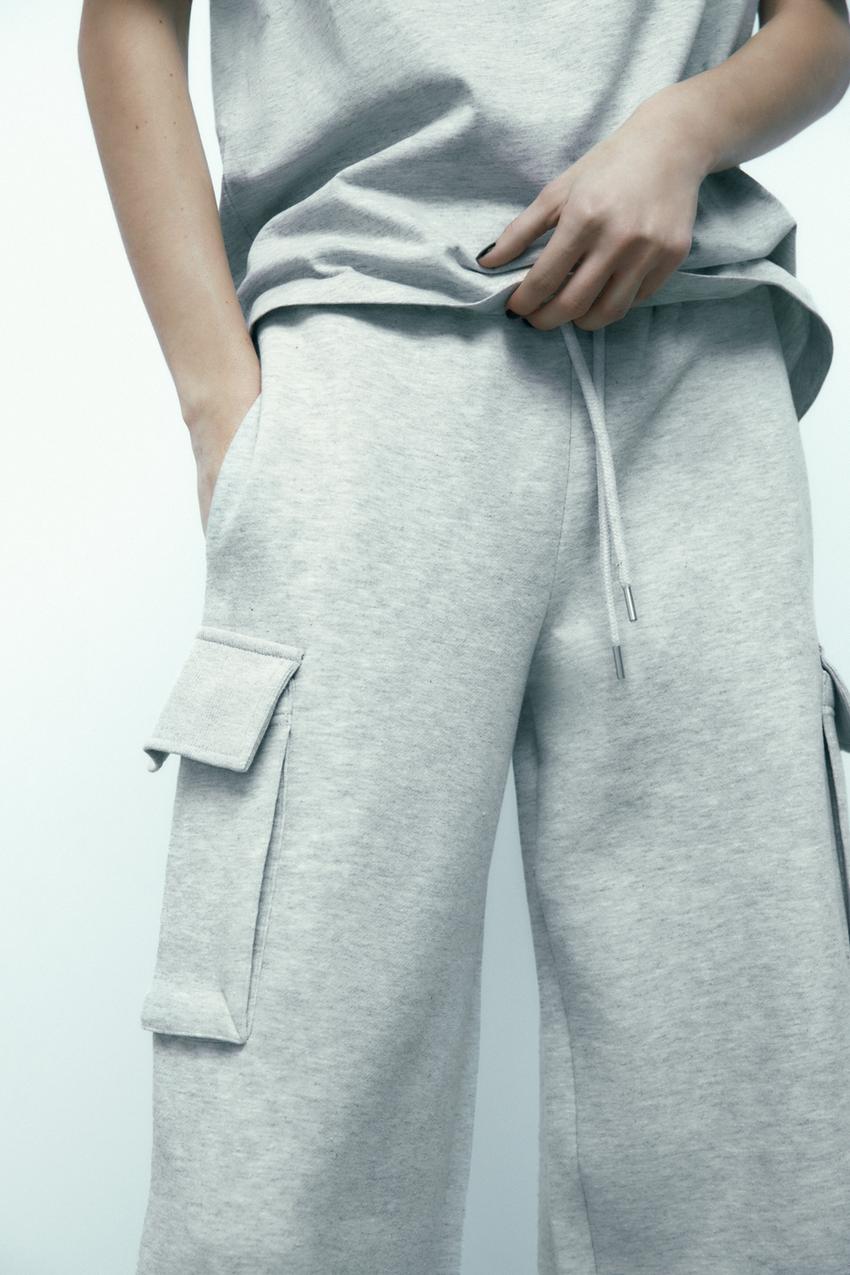 Zara wide leg plush trousers Clearance