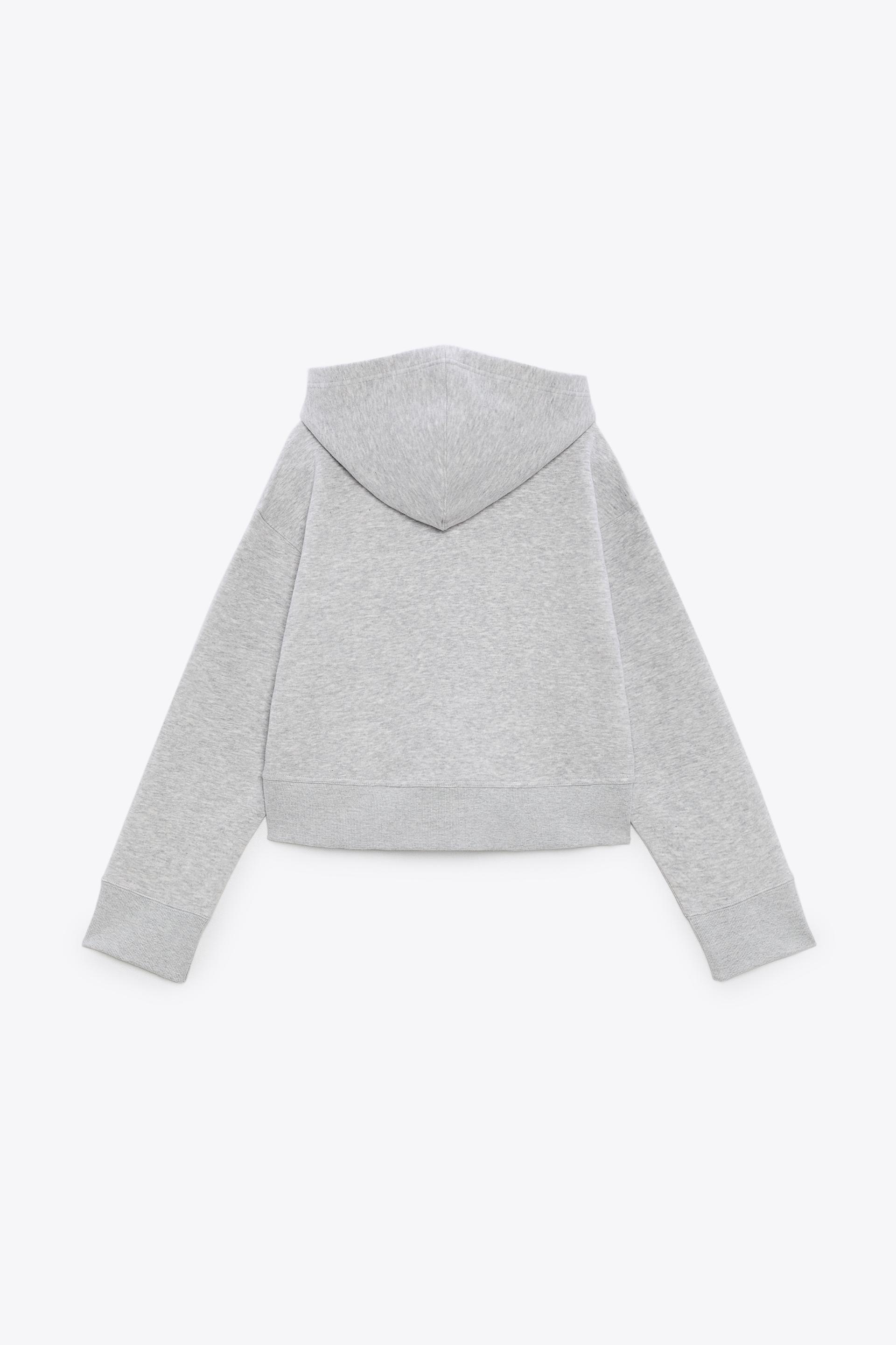 Zara hoodie grey Clearance