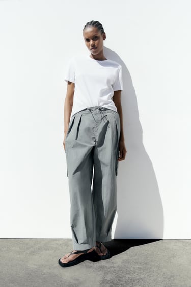 Image 0 of NYLON CARGO PANTS from Zara