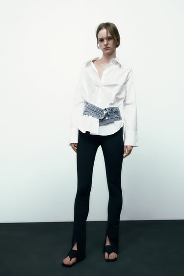 Image 0 of SLIT FLARED LEGGINGS from Zara