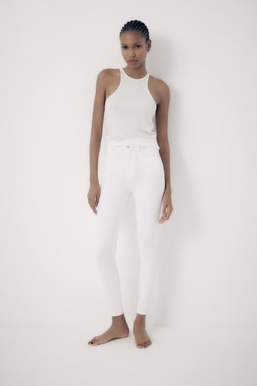 Image 0 of SUPER STRETCH HIGH-RAISE TRF JEGGINGS from Zara