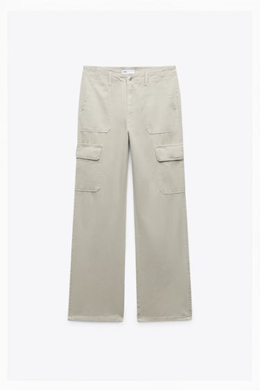 Image 0 of STRAIGHT CARGO TRF TROUSERS from Zara