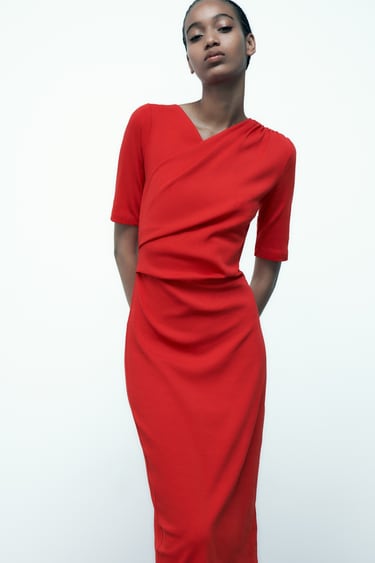 Image 0 of SIDE DRAPED DRESS from Zara