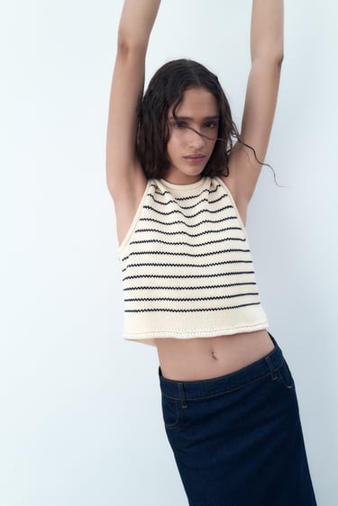 Image 0 of STRIPED KNIT TOP from Zara