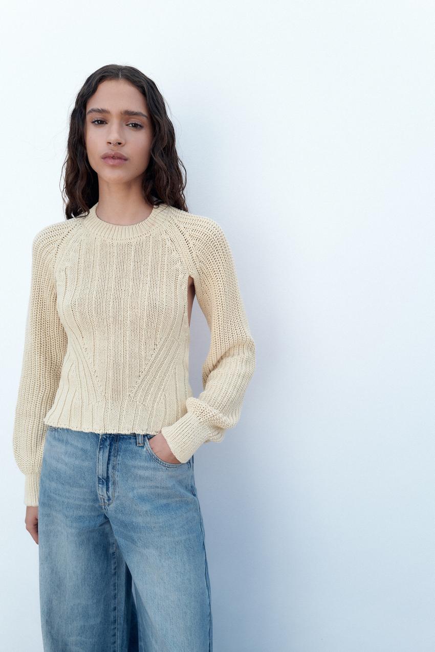 Zara open back knit top Clearance