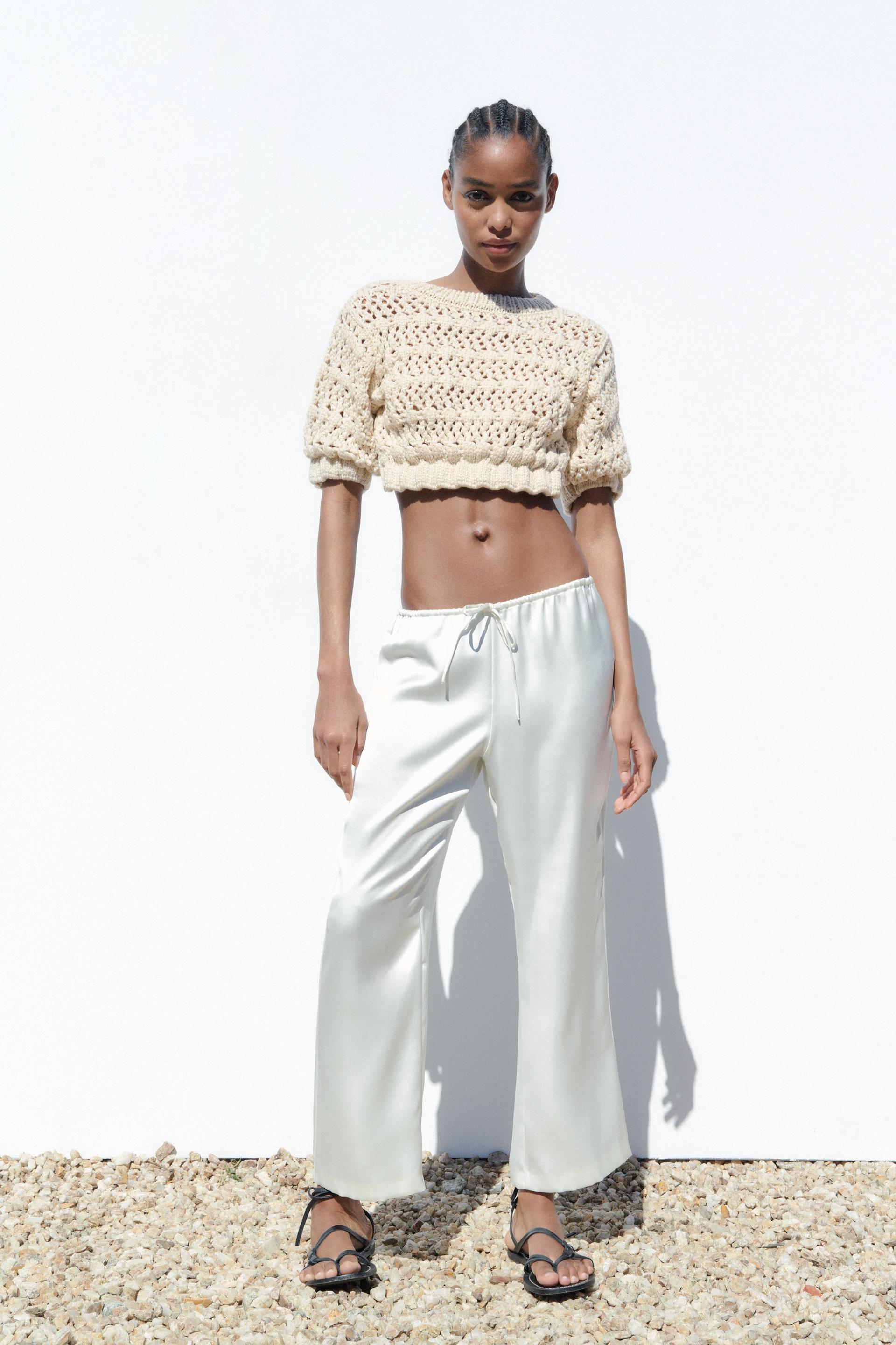 Zara open knit top Clearance