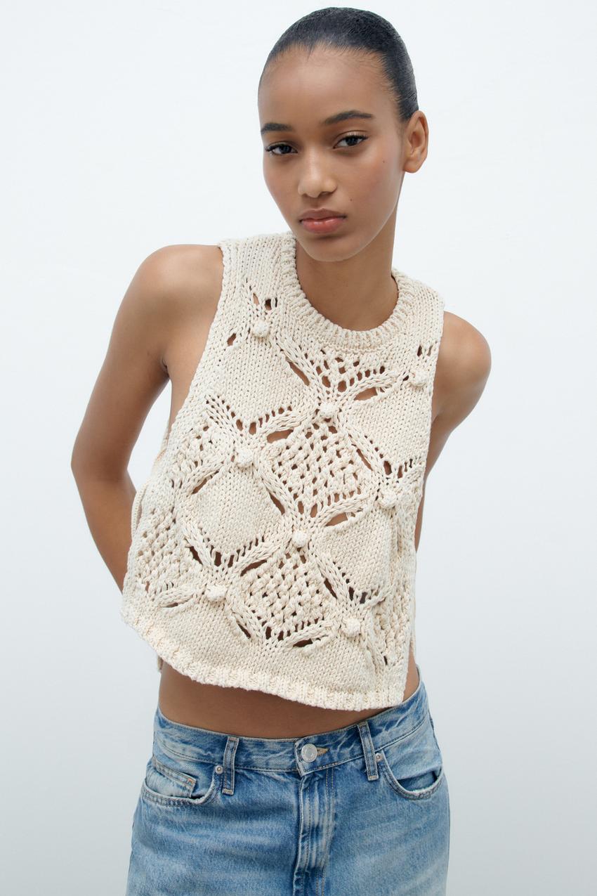 Knitted tops zara Clearance