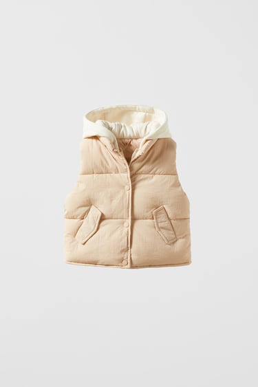 Image 0 of COMBINED QUILTED GILET from Zara
