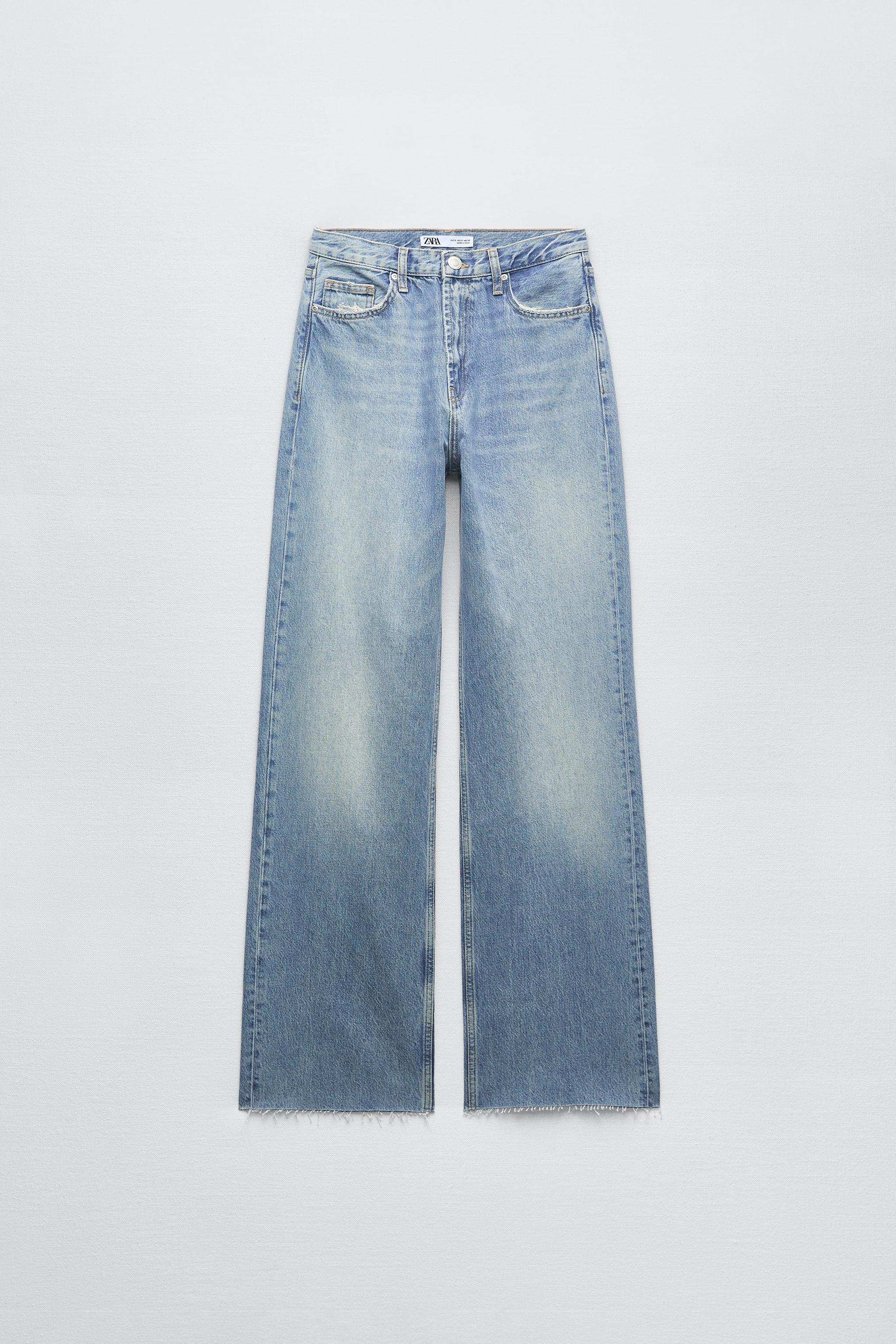 Zara high rise wide full length jeans Clearance