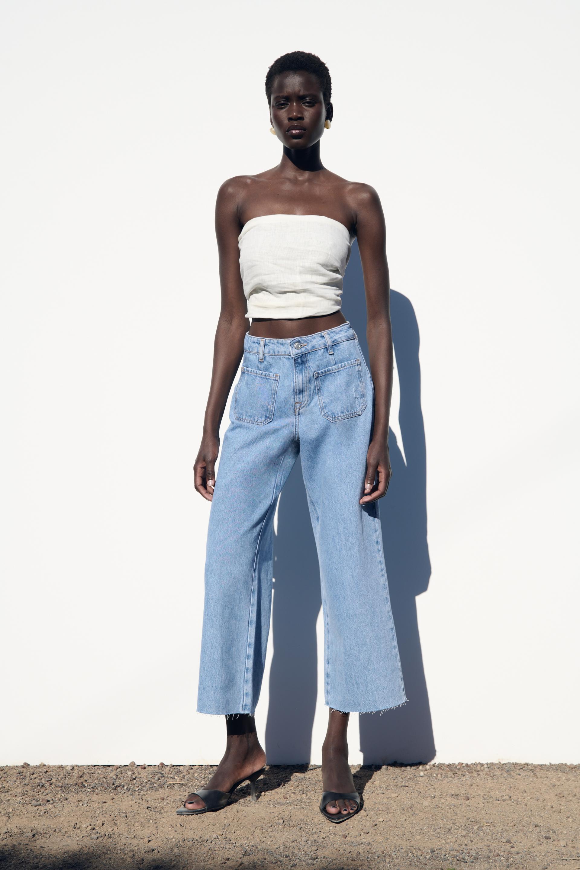 Zara cropped denim Clearance