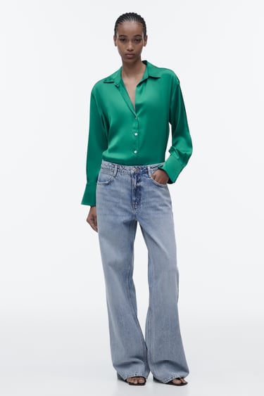 Image 0 of Z1975 MID RISE STRAIGHT LONG LENGTH JEANS from Zara