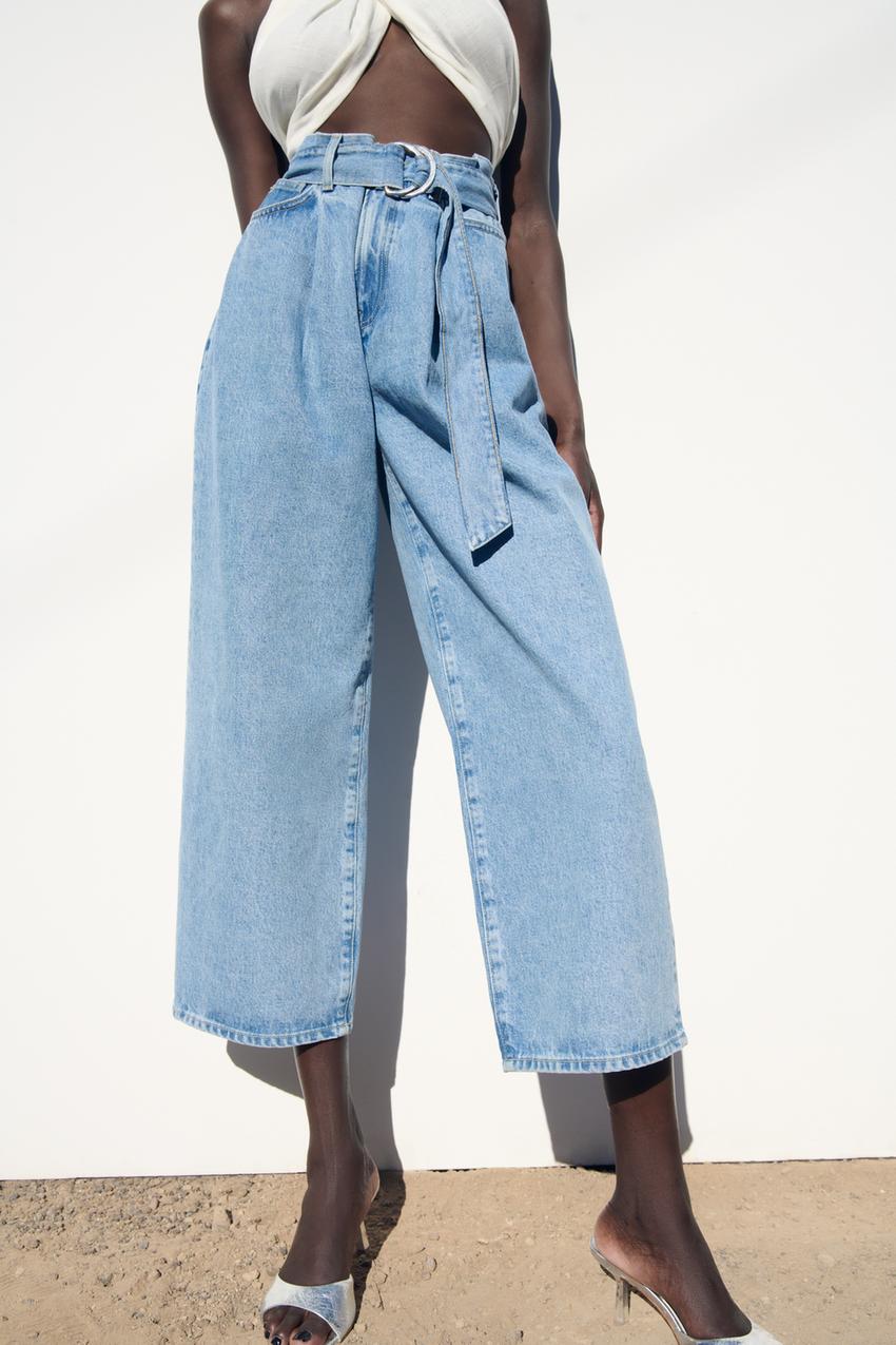 Jeans z1975 wide leg cropped zara Clearance
