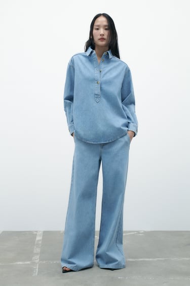 Image 0 of Z1975 HIGH RISE WIDE LEG JEANS from Zara