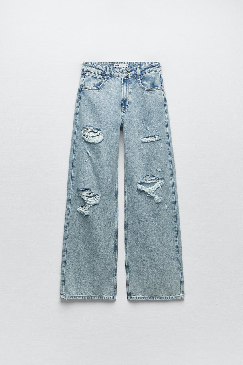 Ripped straight leg z1975 high rise jeans Clearance