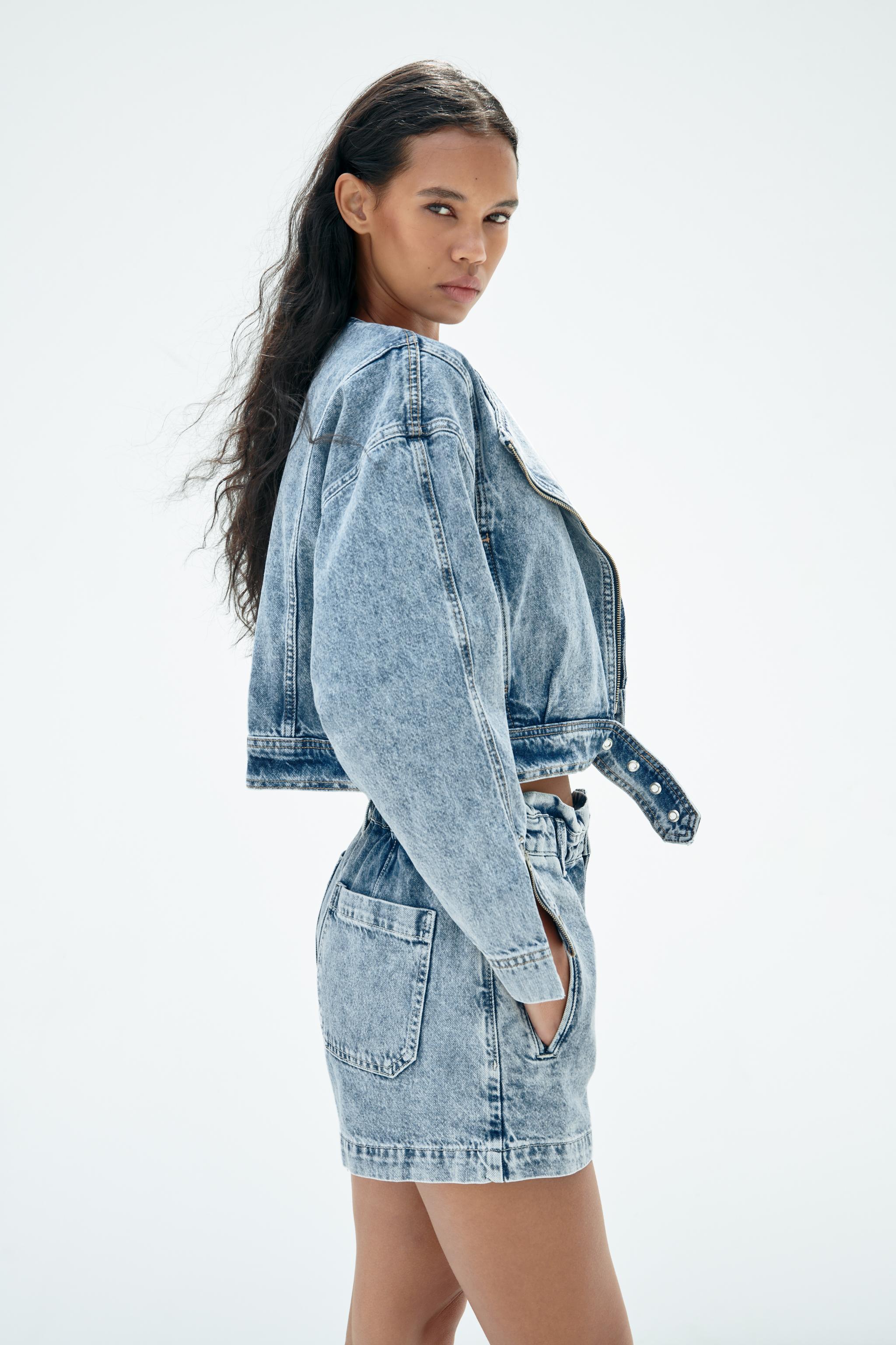 Zara washed effect crop top Clearance