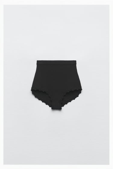 Image 0 of POINTELLE KNIT TAP SHORTS from Zara