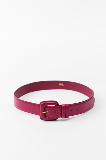 Image 0 of COLORED LEATHER BELT from Zara