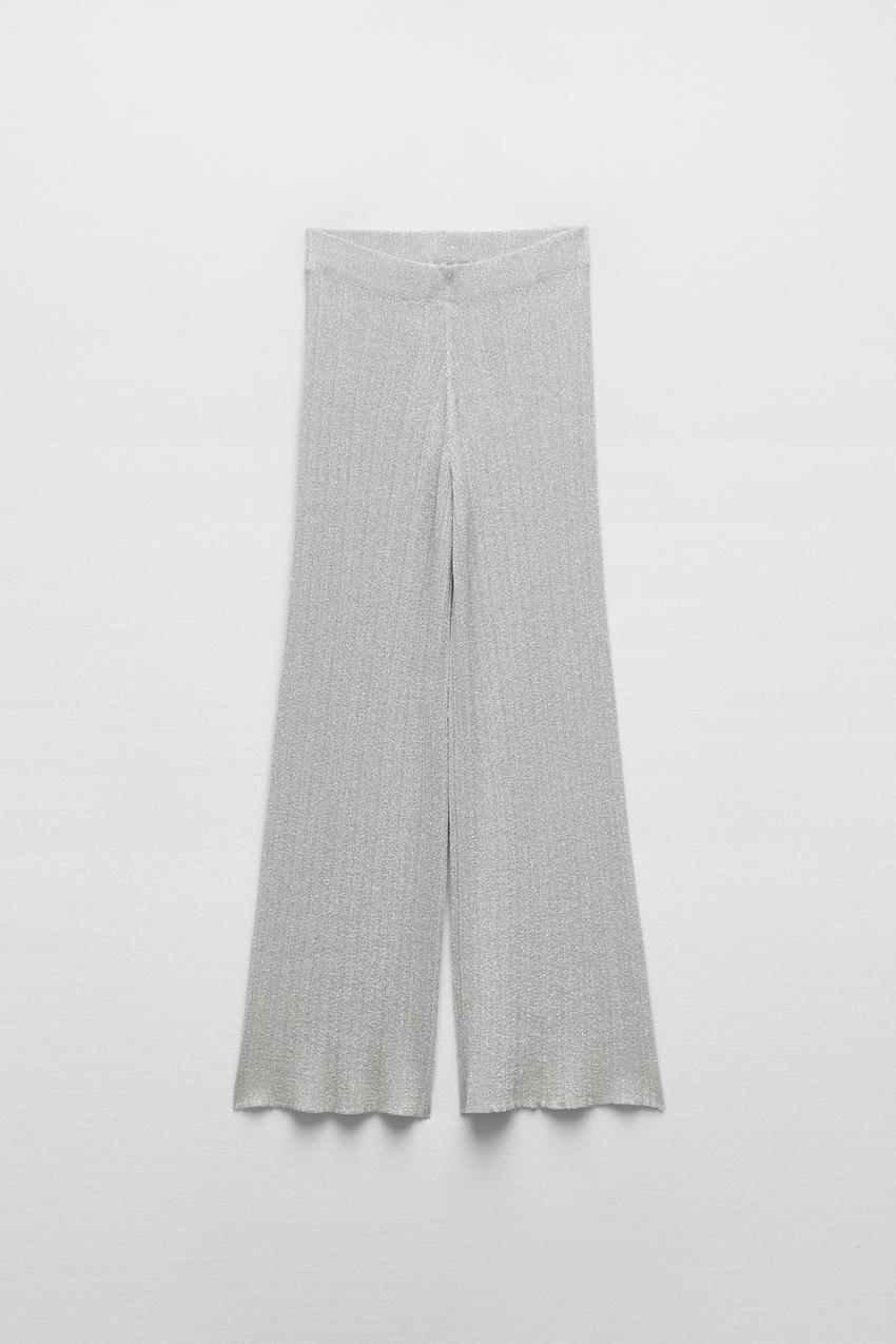 Zara ribbed wide leg pants Clearance