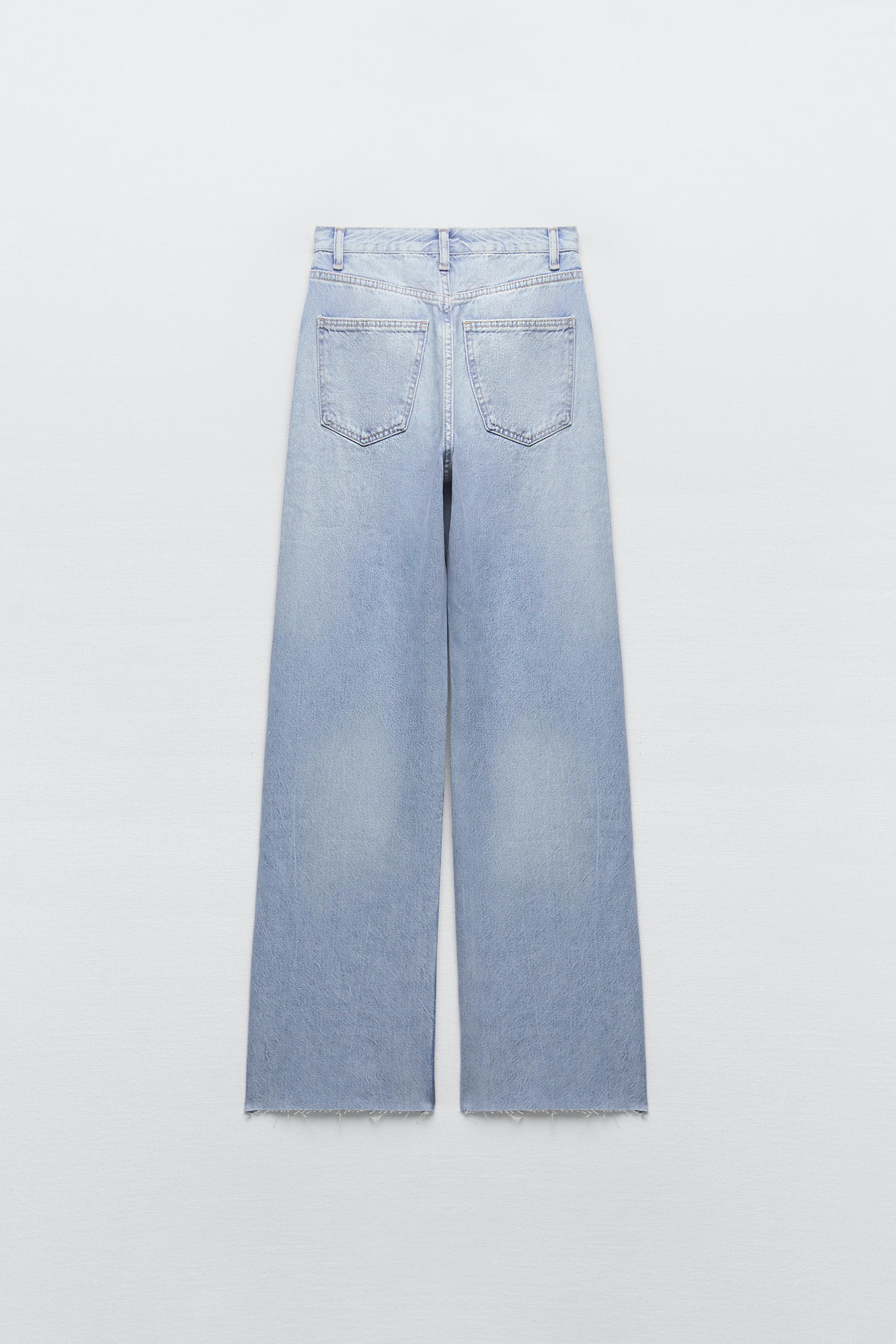 Light wash wide leg jeans zara Clearance