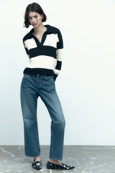 Image 0 of KNIT POLO SWEATER from Zara