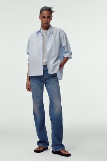 Image 0 of ZW THE MID-RISE RELAXED BOYFRIEND JEANS from Zara