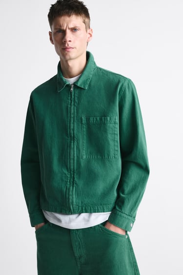 Image 0 of CROPPED COLOURED OVERSHIRT from Zara