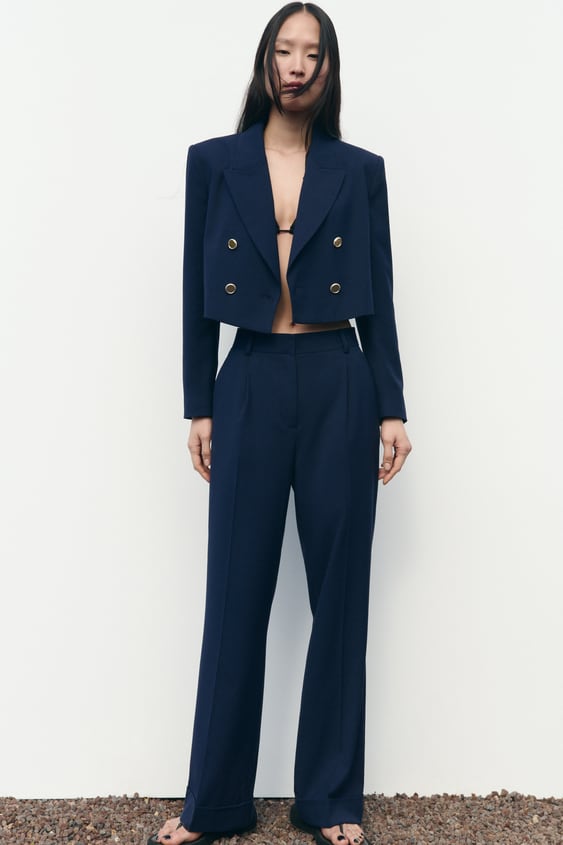 DOUBLE BREASTED CROP BLAZER