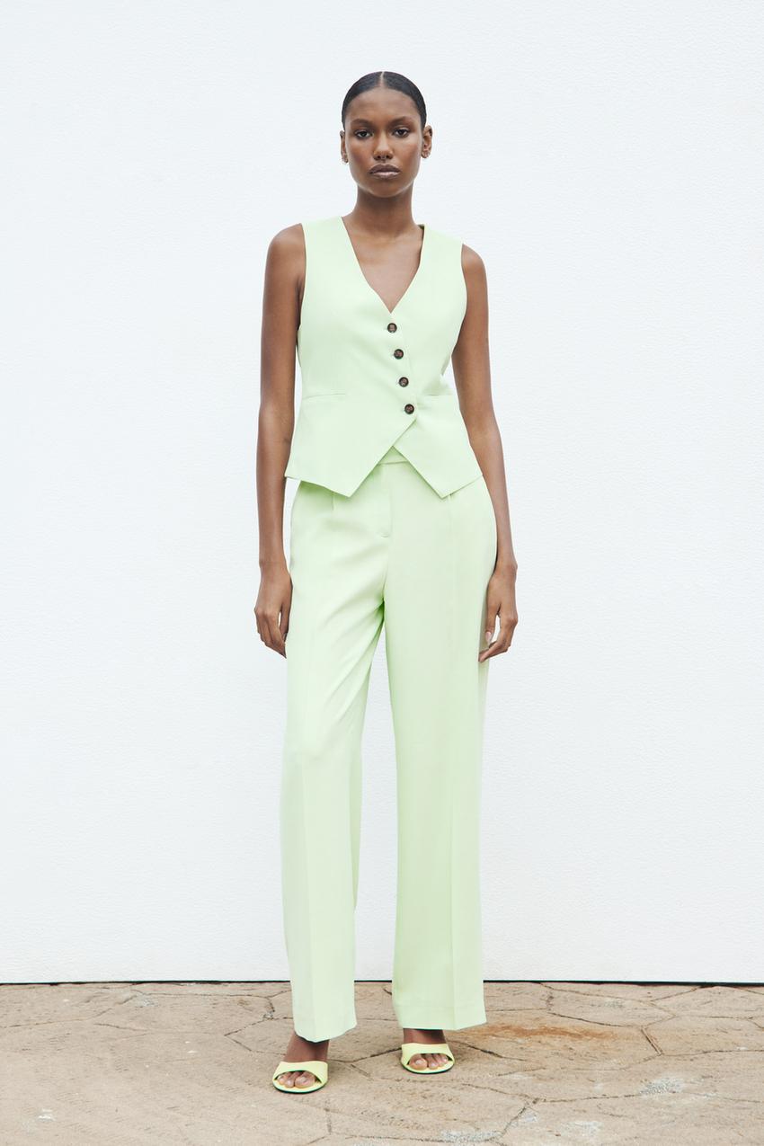 Green vest zara Clearance