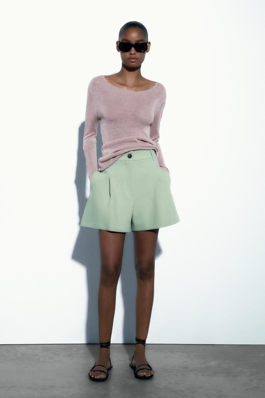 Zara green short Clearance