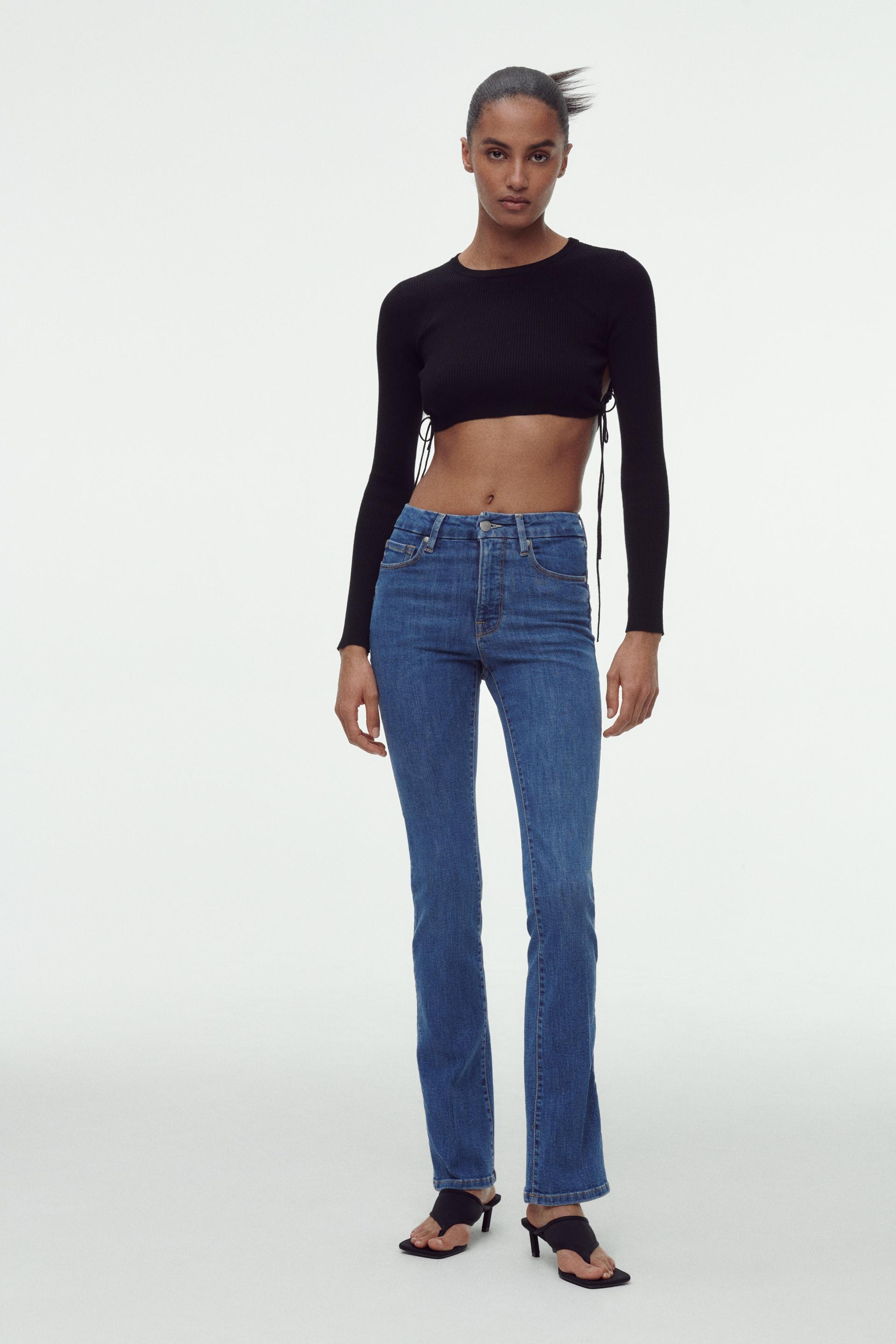 Zara bootcut jeans met hi rise Clearance