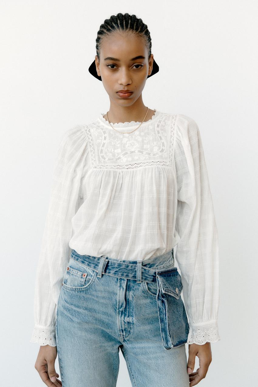 Cut work top zara Clearance