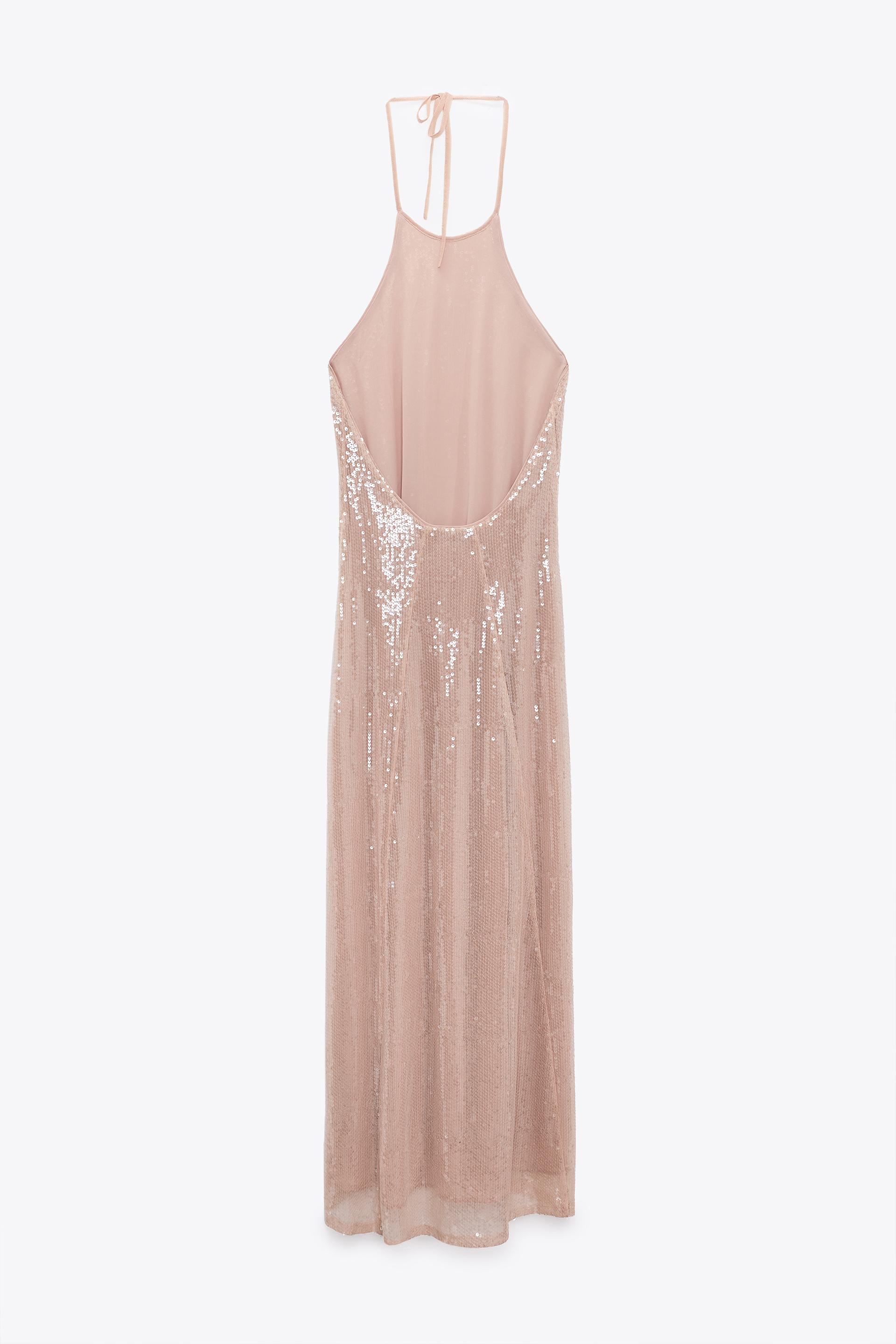 Robe sequin rose zara Clearance
