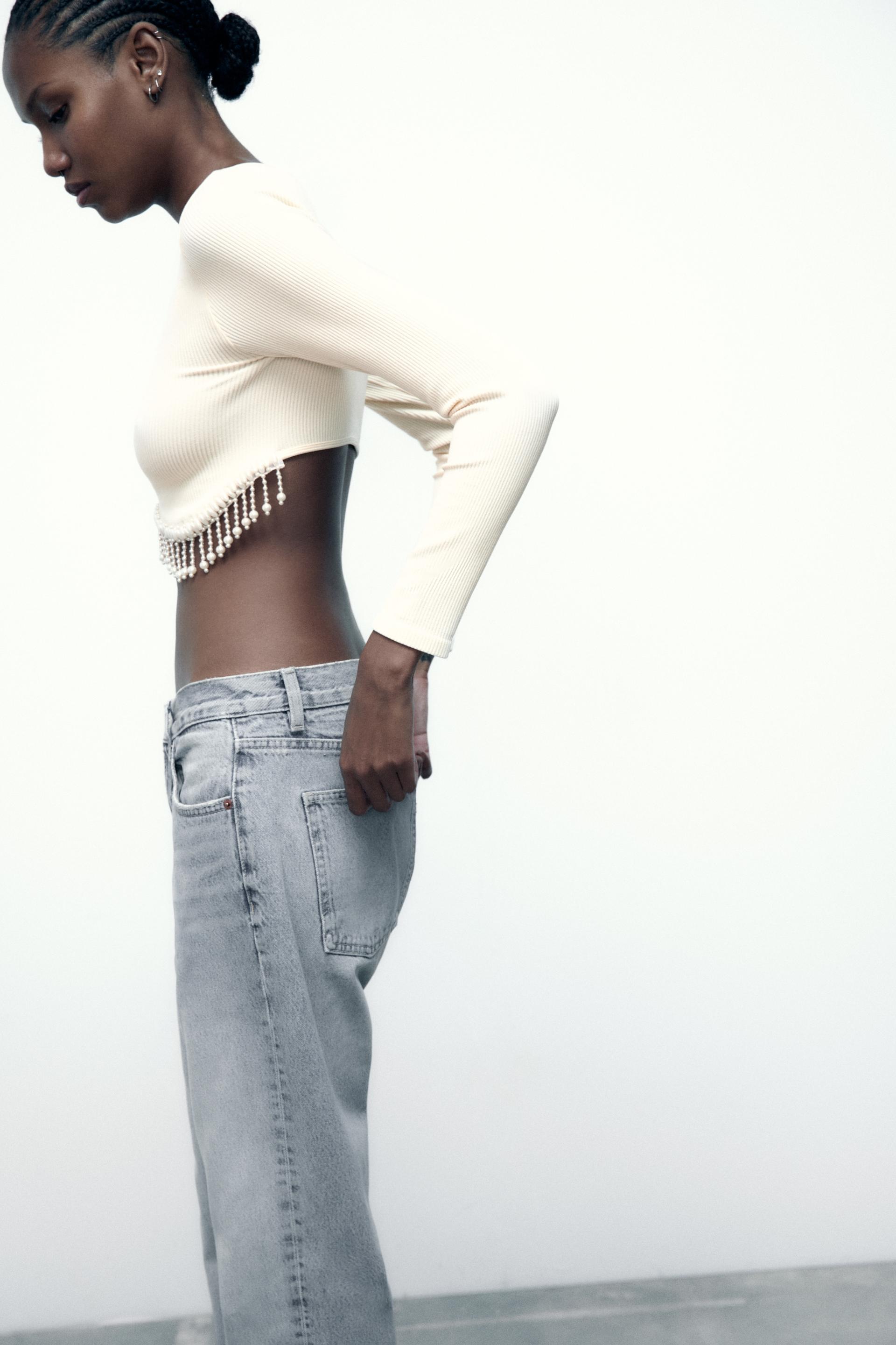 Zara seamless top oyster white Clearance