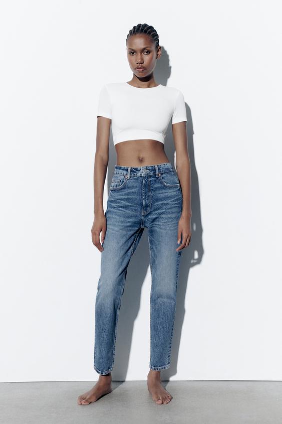 Mom jeans slim fit zara Clearance