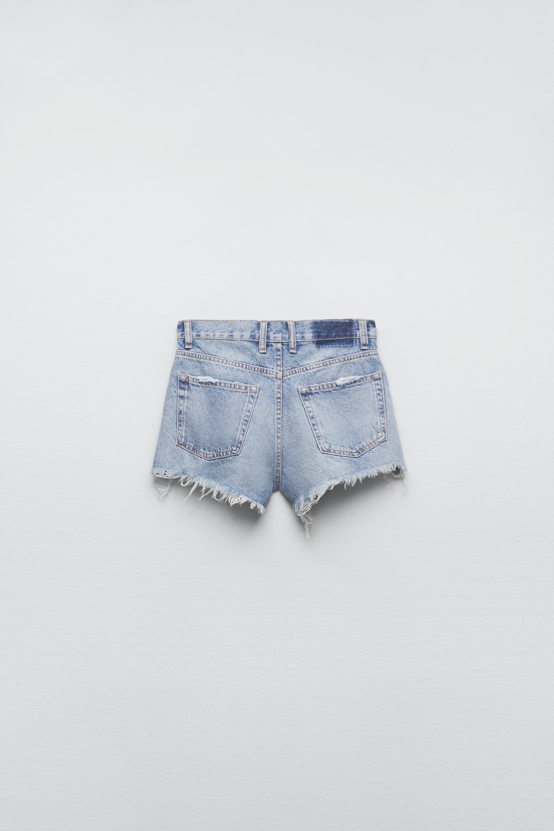 Mid rise denim shorts zara Clearance