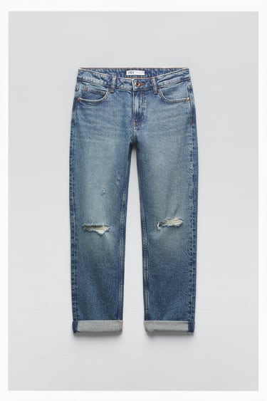 LOW-RISE RELAXED FIT RIPPED STRETCH Z1975 JEANS