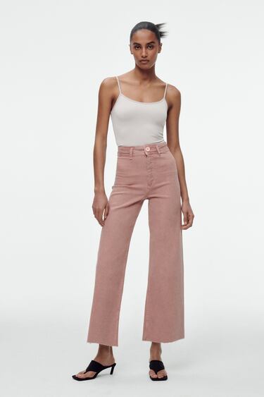 deadlock Overfladisk indebære ZW THE MARINE STRAIGHT HIGH-RISE JEANS - Dusty pink | ZARA Angola