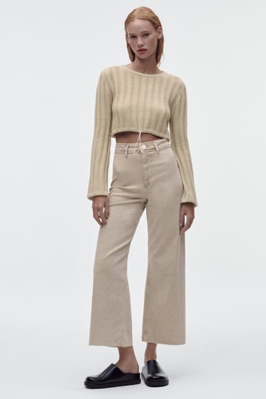 Image 0 of ZW THE HIGH RISE MARINE STRAIGHT JEANS from Zara