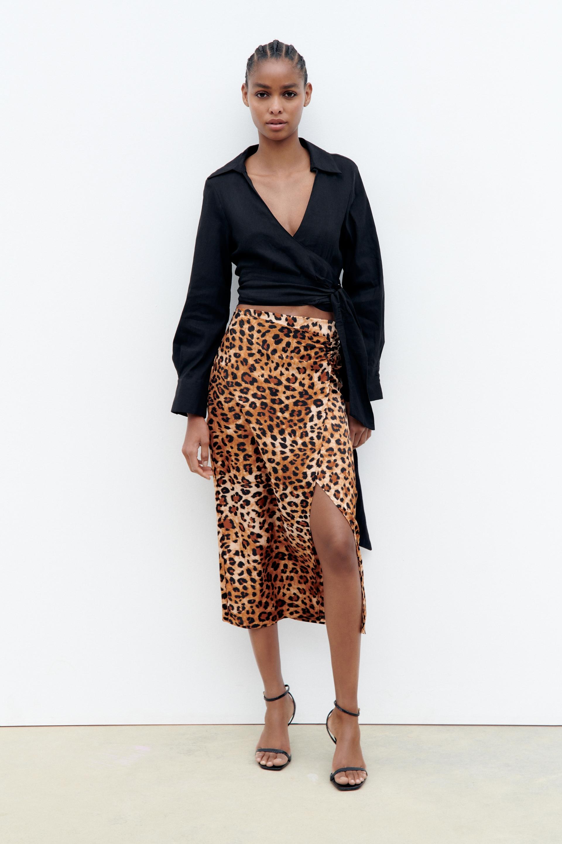Long leopard skirt zara Clearance