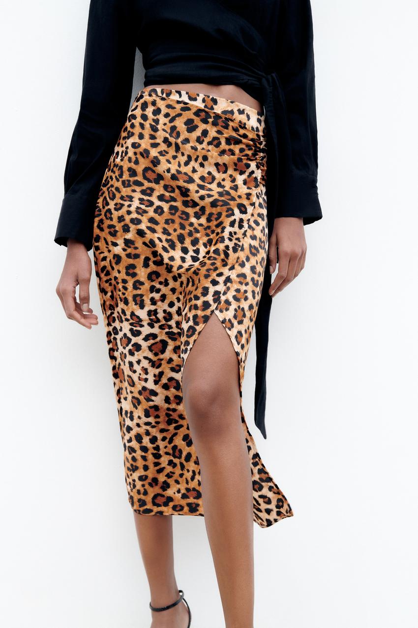 Long leopard skirt zara Clearance