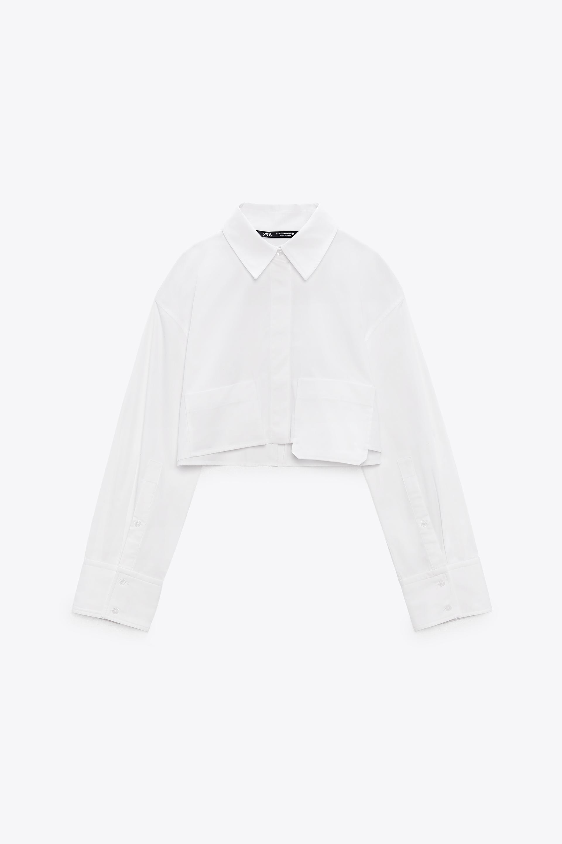 Zara white top crop Clearance