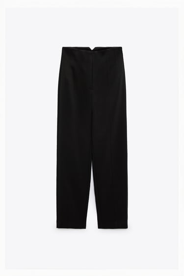 Image 0 of HIGH-WAIST STRAIGHT TROUSERS from Zara