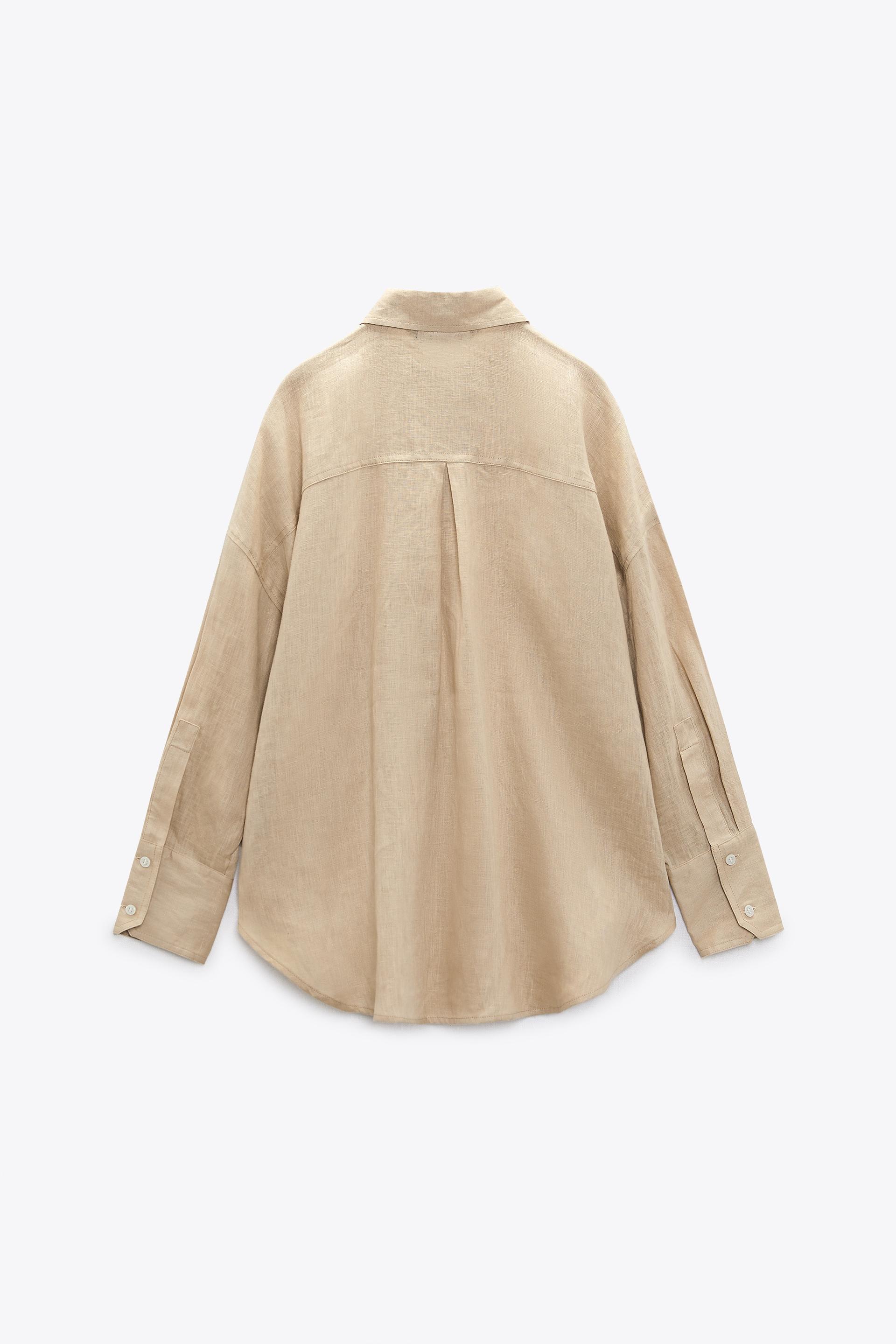 Beige corduroy blouse zara Clearance