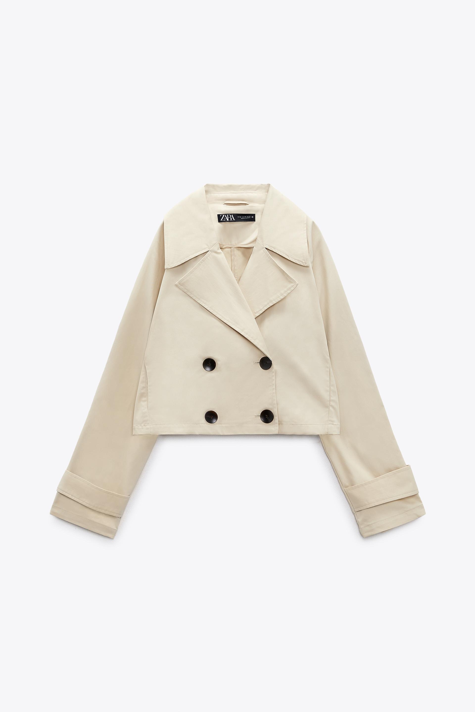 Zara double breasted cropped blazer Clearance