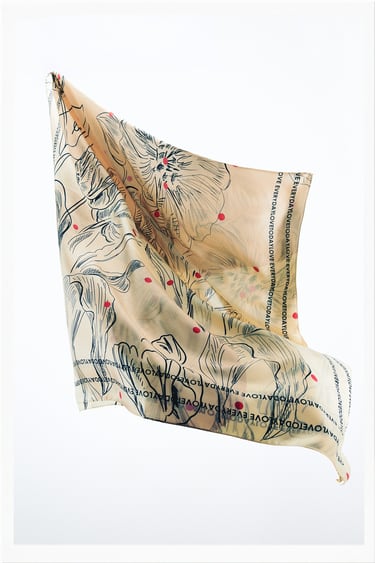 Image 0 of PRINTED SILK SCARF from Zara