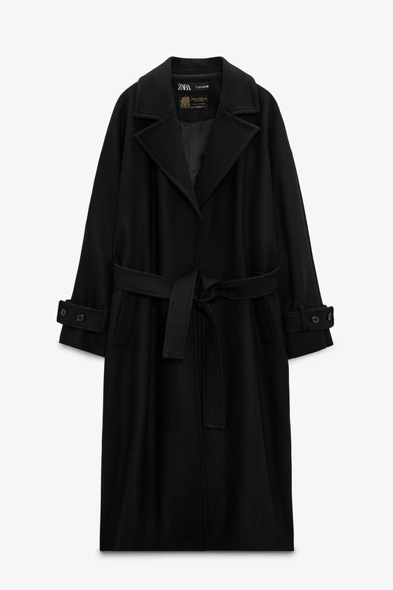 Εικόνα 6 του ΜΑΛΛΙΝΟ ΠΑΛΤΟ ΜΕ ΖΩΝΗ από Zara